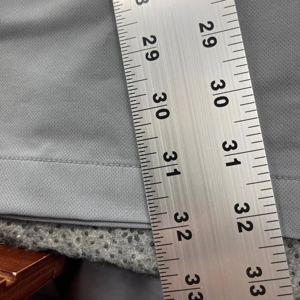 NEW Banana Republic Mens Flat Front Pants Gray Performance Chinos 34x32
